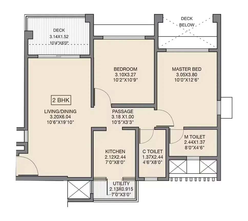 Godrej 24 2 BHK Floor Plan
